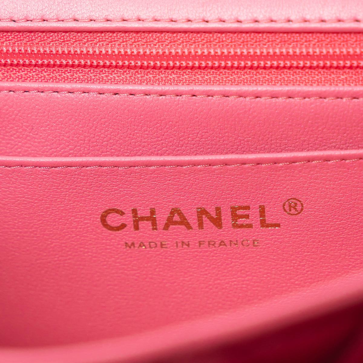 Pre-Loved Chanel™ Pink Raspberry Grained Leather Mini Top Handle Bag