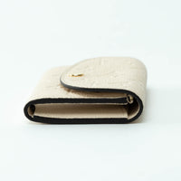 Louis Vuitton Ivory Embossed Monogram Leather Wallet