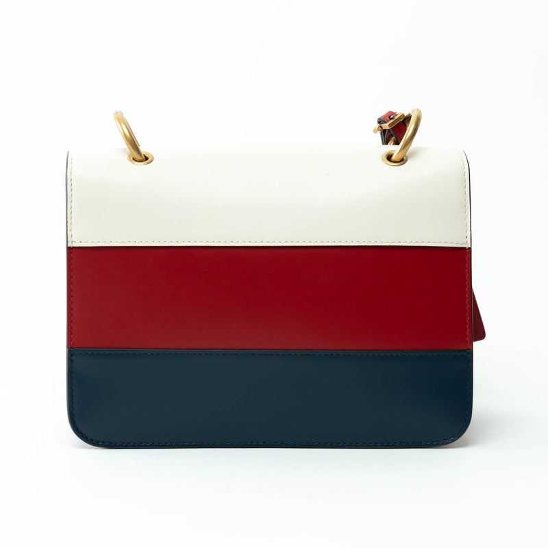 Gucci Tricolor Calfskin Leather Sylvie Web Queen Margaret Shoulder Bag