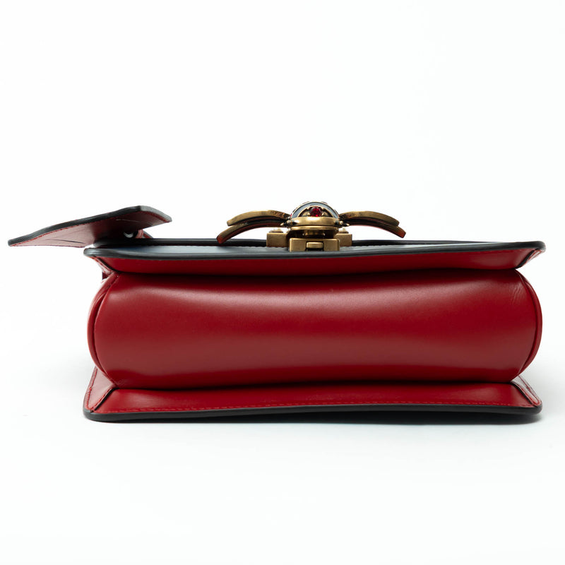 Gucci Tricolor Calfskin Leather Sylvie Web Queen Margaret Shoulder Bag