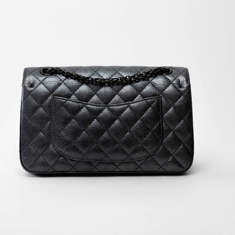 Pre-Loved Chanel ™ Metallic Grained Leather Medium 2.55 Flap Bag