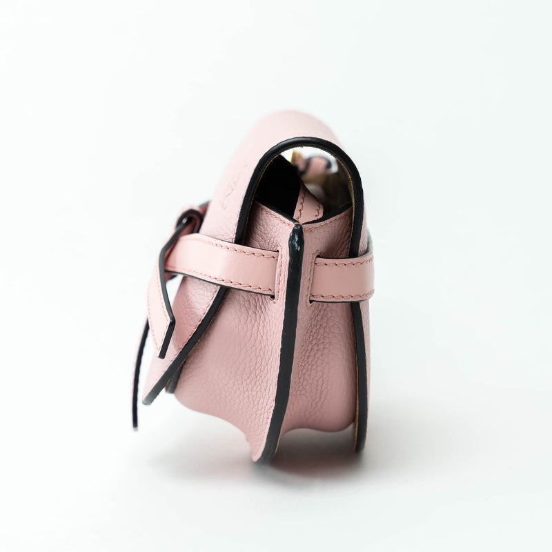Loewe Pink Calfskin Leather Mini Gate Dual Bag