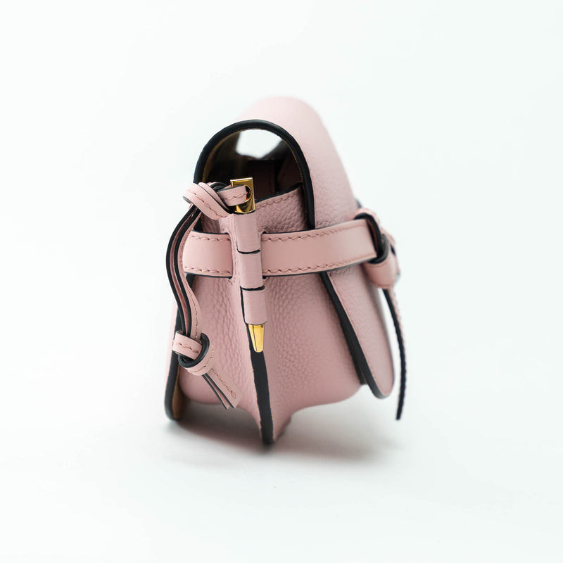 Loewe Pink Calfskin Leather Mini Gate Dual Bag