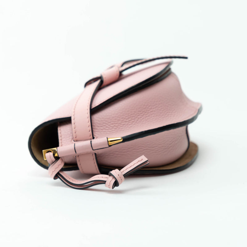 Loewe Pink Calfskin Leather Mini Gate Dual Bag