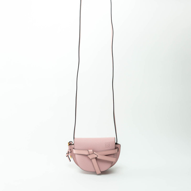 Loewe Pink Calfskin Leather Mini Gate Dual Bag