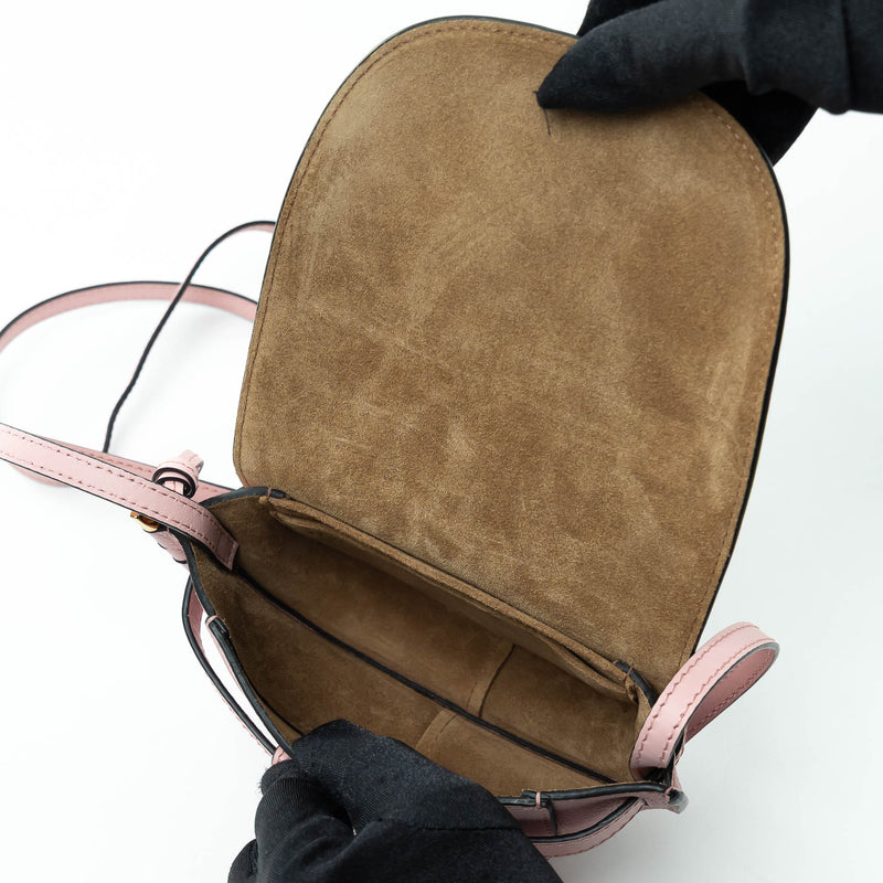 Loewe Pink Calfskin Leather Mini Gate Dual Bag