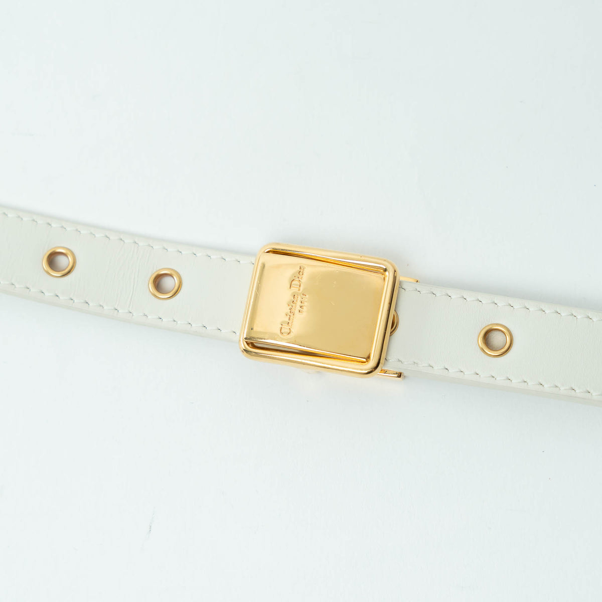 Dior Ivory Leather Medium Bobby Bag