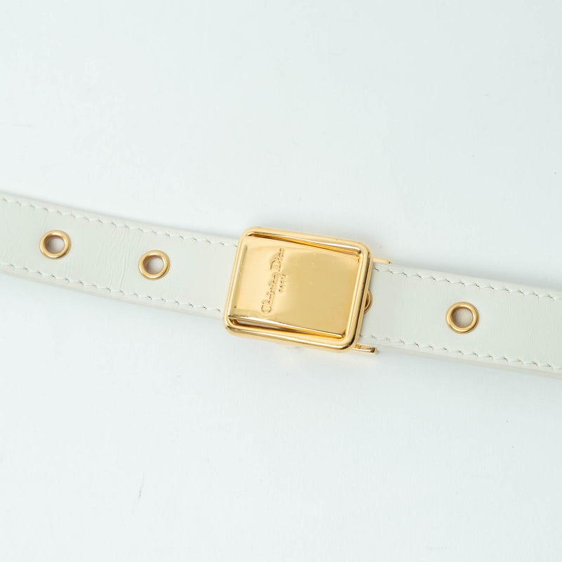 Dior Ivory Leather Medium Bobby Bag
