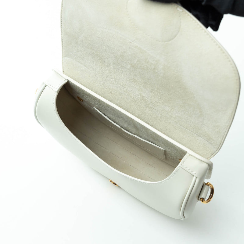 Dior Ivory Leather Medium Bobby Bag