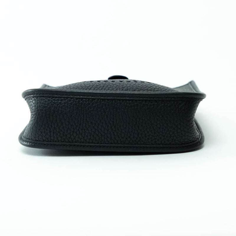 Hermes Black Clemence Leather Mini Evelyne 16