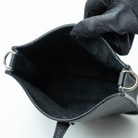 Hermes Black Clemence Leather Mini Evelyne 16