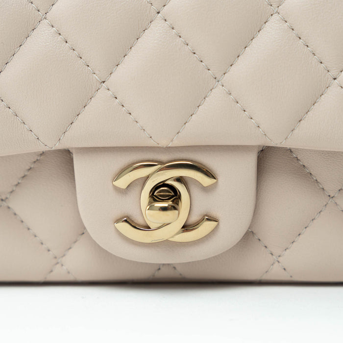 Pre-Loved Chanel™ nude Grained Leather Mini Flap Bag