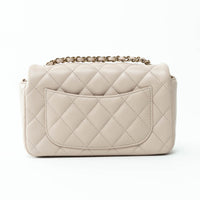 Pre-Loved Chanel™ nude Grained Leather Mini Flap Bag
