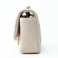 Pre-Loved Chanel™ nude Grained Leather Mini Flap Bag