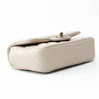 Pre-Loved Chanel™ nude Grained Leather Mini Flap Bag