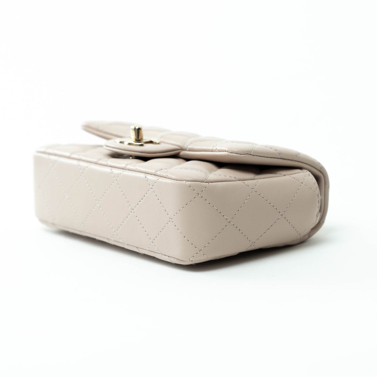 Pre-Loved Chanel™ nude Grained Leather Mini Flap Bag