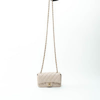 Pre-Loved Chanel™ nude Grained Leather Mini Flap Bag