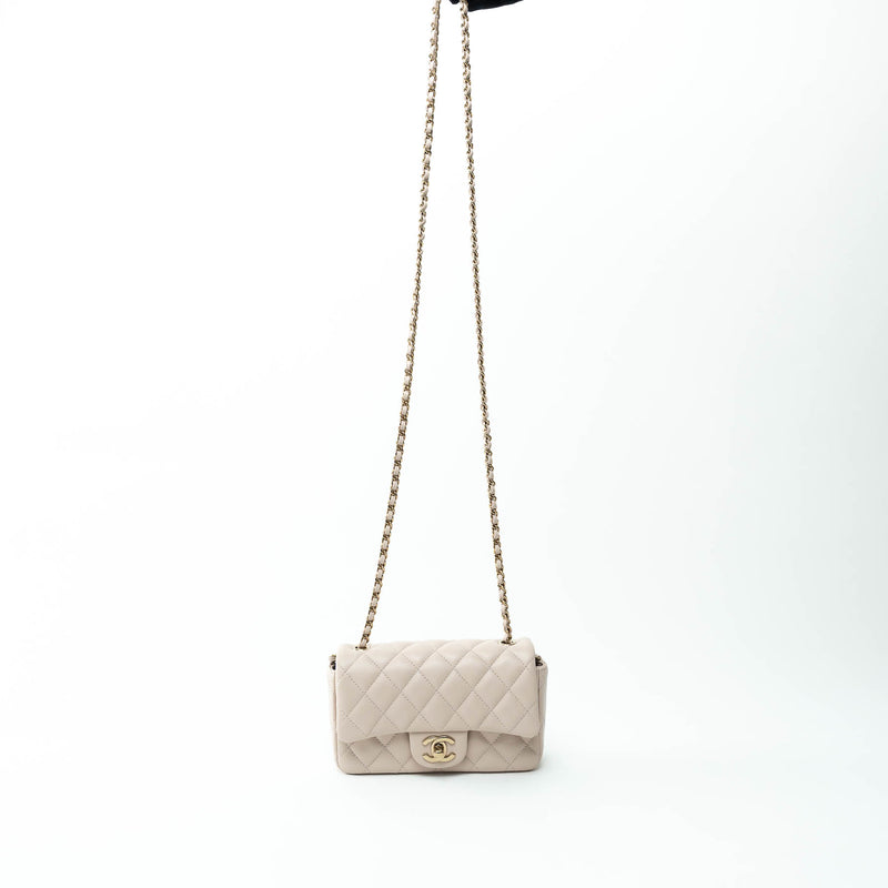 Pre-Loved Chanel™ nude Grained Leather Mini Flap Bag