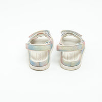 Pre-Loved Chanel™ Pink and Blue Multicolor Corduroy Dad Sandals Size 37C