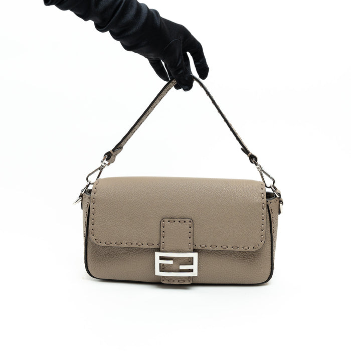 Fendi Cuoio Romano Leather Selleria Baguette Shoulder Bag