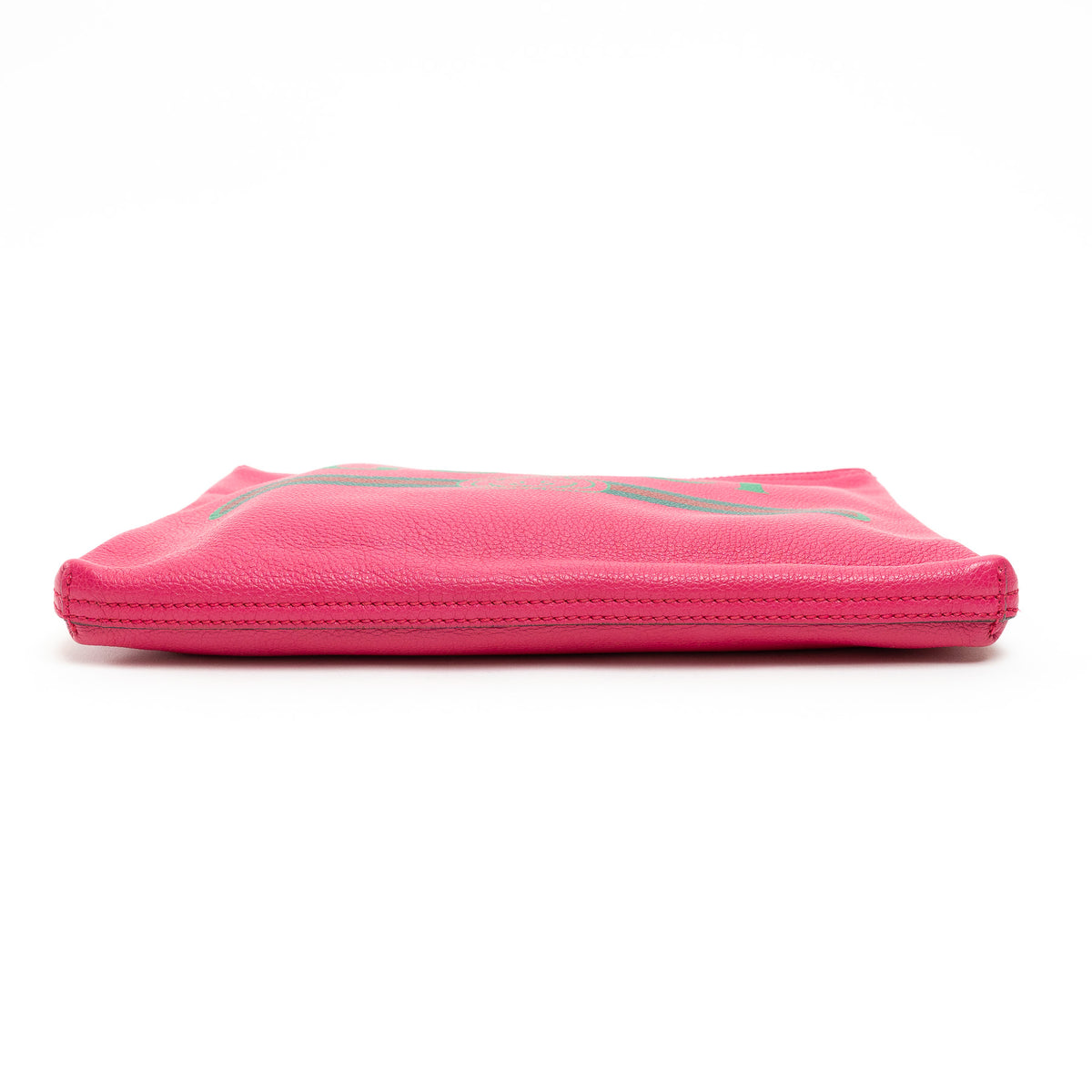 Gucci Pink Grained Leather Zip Pouch
