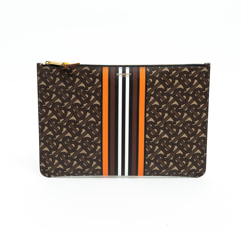 Burberry Coated Monogram Canvas Zip Pouch