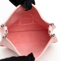 Hermes Rose Sakura Clemence Leather Mini Evelyne 16