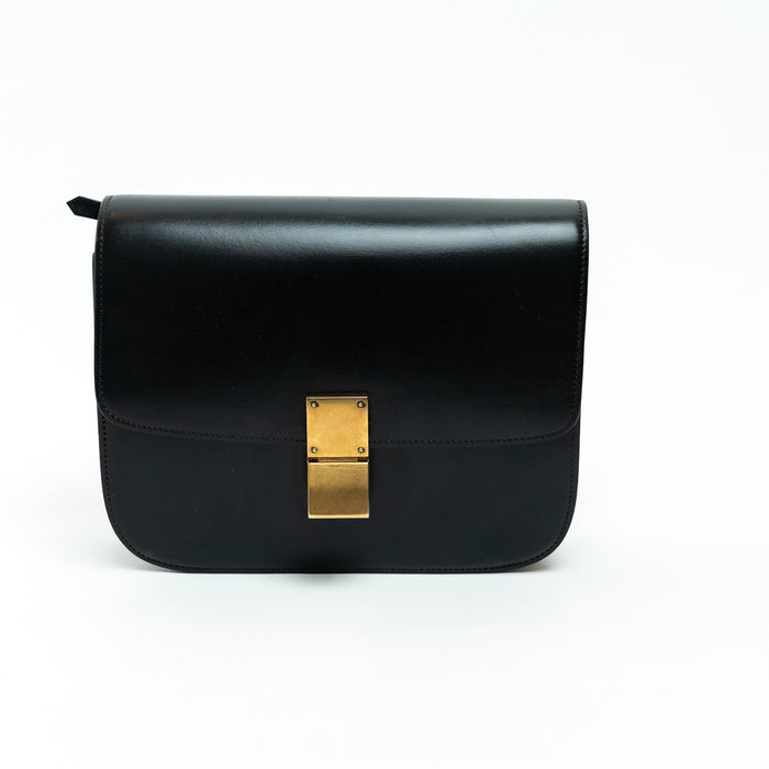 Celine Black Box Calfskin Medium Box Bag