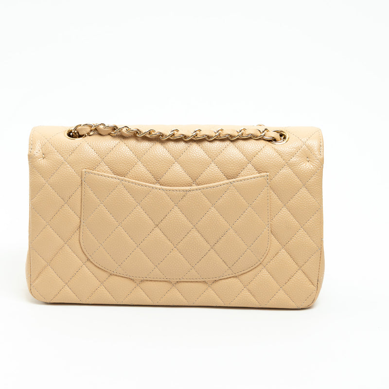 Pre-Loved Chanel ™ Tan Grained Leather Medium Classic Double Flap Bag