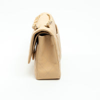 Pre-Loved Chanel ™ Tan Grained Leather Medium Classic Double Flap Bag