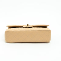 Pre-Loved Chanel ™ Tan Grained Leather Medium Classic Double Flap Bag
