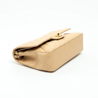 Pre-Loved Chanel ™ Tan Grained Leather Medium Classic Double Flap Bag