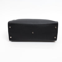 Fendi Black Grained Leather Large Peekaboo Handbag