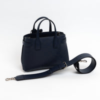 Burberry Navy Perforated Monogram Leather Handbag