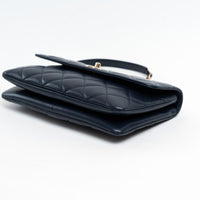 Pre-Loved Chanel™ Navy Calfskin Leather Small Trendy CC Flap Bag