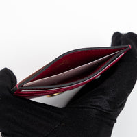 Valentino Magenta Grained Leather V Logo Cardholder