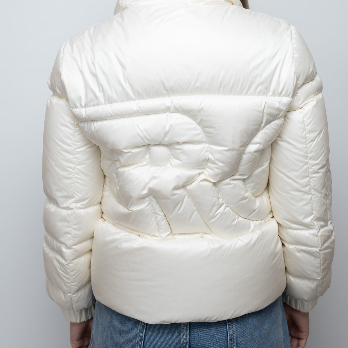 Moncler White Puffer Down Jacket Size 1