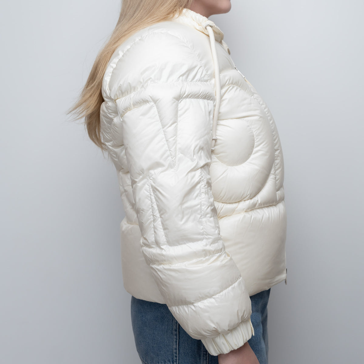 Moncler White Puffer Down Jacket Size 1