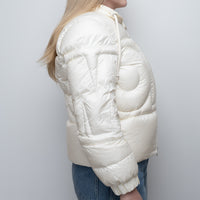 Moncler White Puffer Down Jacket Size 1