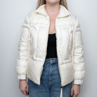 Moncler White Puffer Down Jacket Size 1