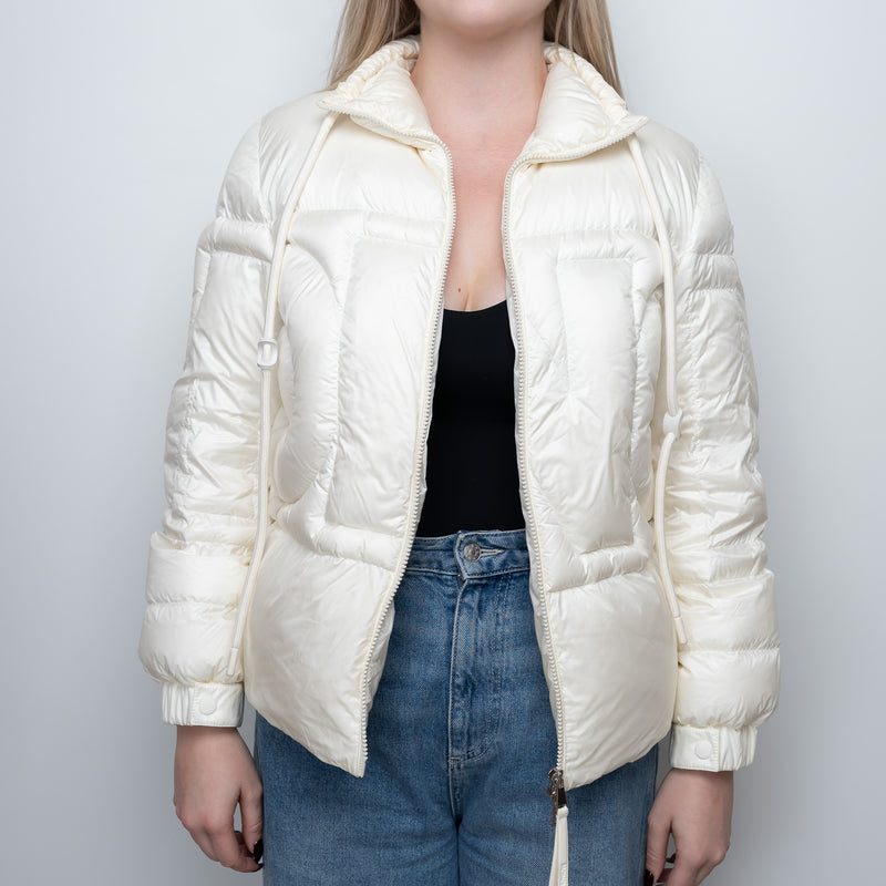 Moncler White Puffer Down Jacket Size 1