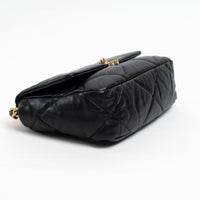 Pre-Loved Chanel™ Black Grained Leather 19 Small Flap Bag