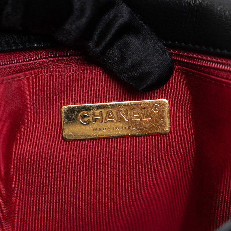 Pre-Loved Chanel™ Black Grained Leather 19 Small Flap Bag