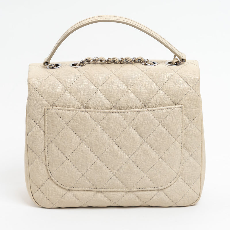 Pre-Loved Chanel™ Ivory Pebbled Leather Medium Urban Companion Flap Bag