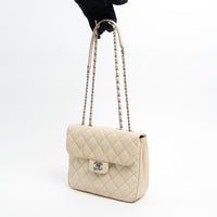 Pre-Loved Chanel™ Ivory Pebbled Leather Medium Urban Companion Flap Bag