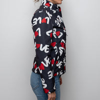 Moschino Navy Love Jacket Size 40