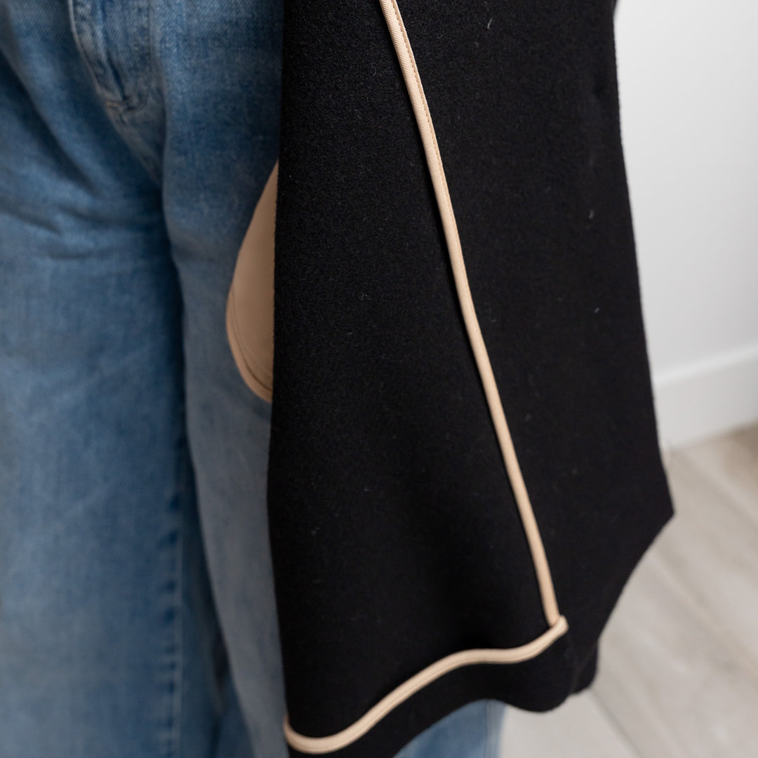 Chloe Black Cotton Long Overcoat Size 38