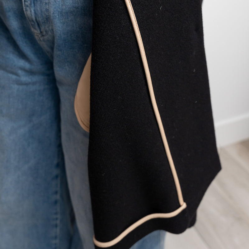 Chloe Black Cotton Long Overcoat Size 38