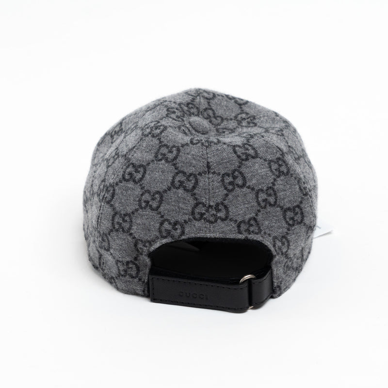 Gucci Light Grey GG Monogram Cap Size M