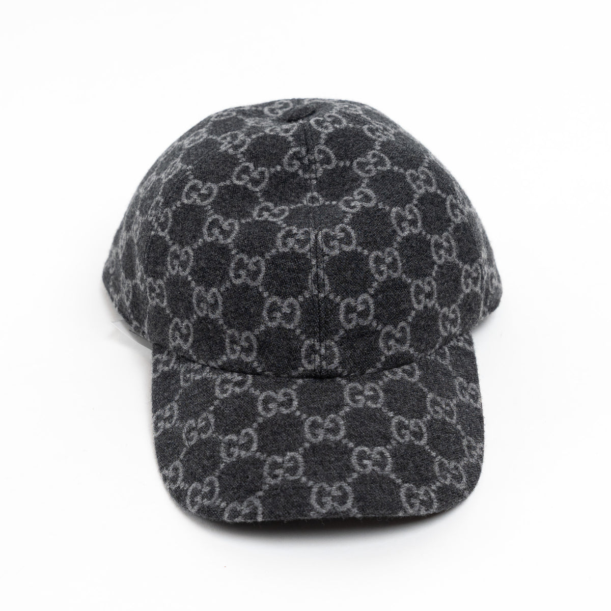 Gucci Dark Grey GG Monogram Canvas Cap Size M & L